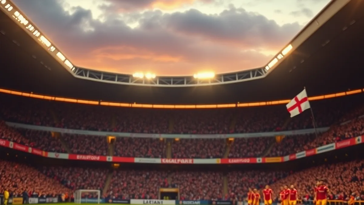 Bradford City fans cheer on England in World Cup